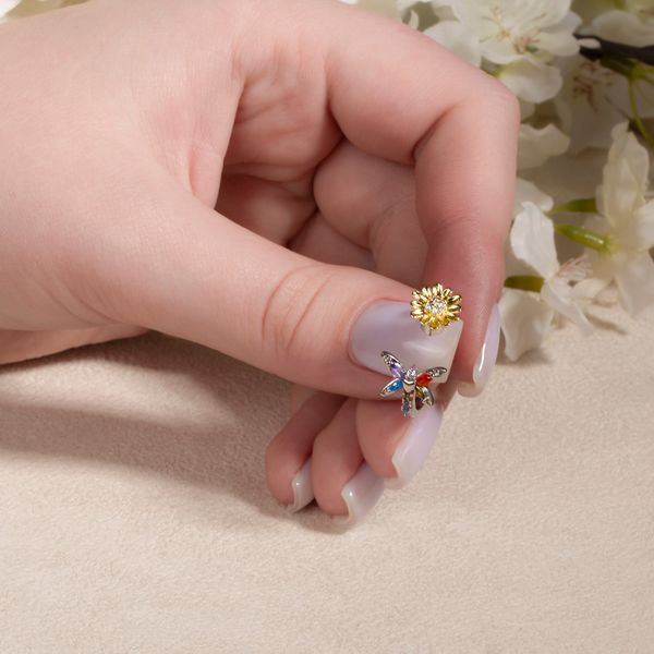 Каблучка Спінер &mdash; Кольоровий метелик та Квітка SP12 фото