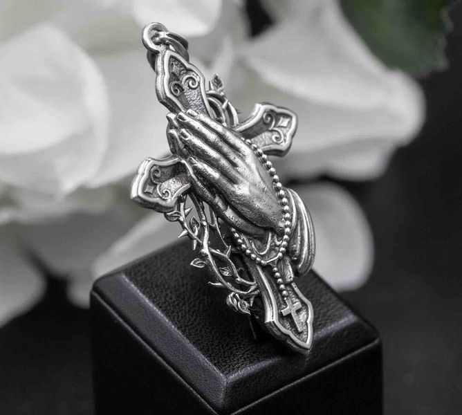 Подвеска &laquo;Молитва&raquo; &mdash; серебро 925 SS05 фото